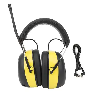 Elektronikus Fejét Earmuff zajcsökkentés Fülvédő Fül Védő hallásvédő Fejhallgató Digitális AM / FM Rádió Sztereó készült fülmelegítő