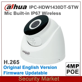 Eredeti Dahua IPC-HDW1430DT-STW 4 MP IR Fix fókusz Beépített Mikrofon CCTV IP WiFi Szemgolyó Hálózati Kamera