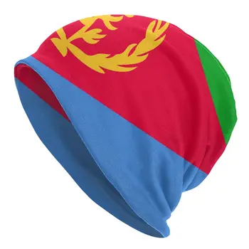 Eritrea Zászló Motorháztető Femme Király Kötött Sapka A Nők, A Férfiak, A Meleg Téli Sapkák Sapkák
