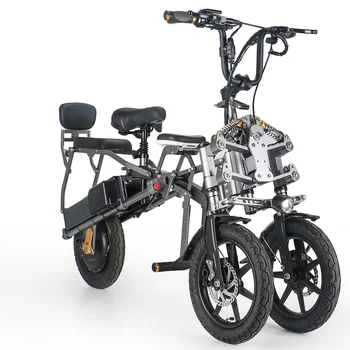 Forró eladó 14-es 500w elektromos robogó, USA, Európa,Népszerű modell 3 kerék kettős akkumulátor összecsukható e kerékpár 48v
