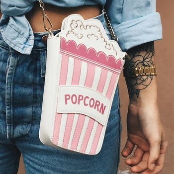 Forró eladó személyiség hímzett betűkkel divat popcorn lánc alakú válltáska messenger táska női táska clutch táska