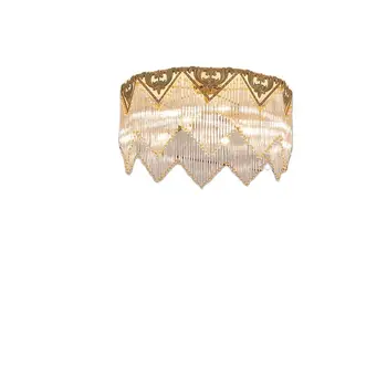 Francia vintage tassel strip üveg mennyezeti lámpák Európai luxus nappali, étkező, hálószoba, lámpák függő lámpák világítás