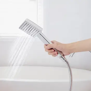 G1/2 Hüvelyk Krómozott Kézi Zuhanyfej Permetező Tömlő Készlet Fürdőszoba Kiegészítők, Kényelmes A Használata