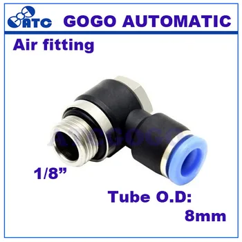 GOGO 10db sok T típusú, 8 mm-es G1/8 hüvelyk pneumatikus illeszkedő Hex-csatlakozó, PH08-G01 push-pneumatikus gyors csatlakozó