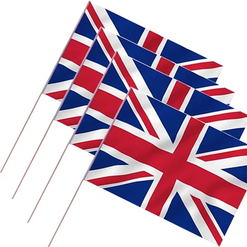 Gyors Szállítás-Britannia Kezében Zászlót Lengetve 100% Poliészter egyesült KIRÁLYSÁG Kezében Zászlót A Rúdra