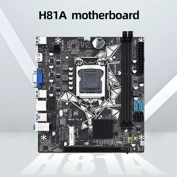H81A Alaplap LGA1150 Támogatás XEON E3 V3 Sorozat Processzor DDR3 PC RAM NGFF M. 2+WIFI Interfész H81A Asztali Alaplap