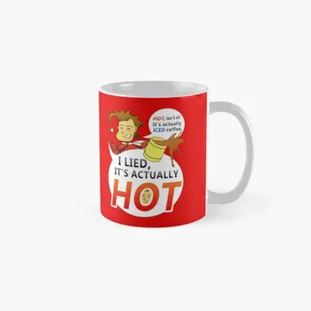 Hazudtam, Ez Valójában Forró Klasszikus Bögre Tea Design Kupa Fotó Kép Nyomtatott Kép Kezelni Kerek Egyszerű Kávé Drinkware Ajándékok