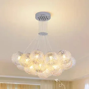 Hálószoba csillár Északi üveg labdát buborék lámpa nappali, étkező gyermekek szoba bolygó lámpa egyszerű, modern mágikus bab lámpa