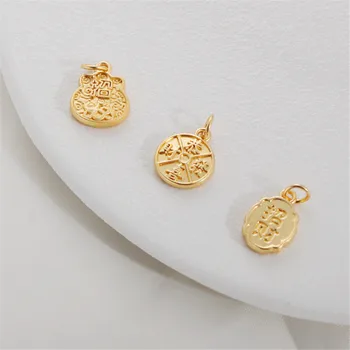 Hülye arany színű gratulálunk varázsa vagyont Jinbao lóg márka medál diy karkötő, nyaklánc, tartozékok