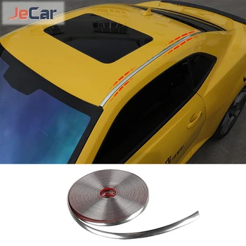 JeCar Tető Felső Szalag Dekorációs Fedelet, Trim Matrica A Chevy Camaro 2010-2015 Autó Puha Gumi Chrome Külső Tartozékok