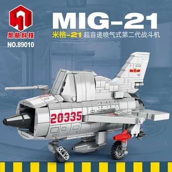 Juhang Technológia 89010 Mini MIG-21-es Szuperszonikus Repülőgép Második Generációs Harci 496 Darab Repülőgép Gyermekek Játék Ajándékok