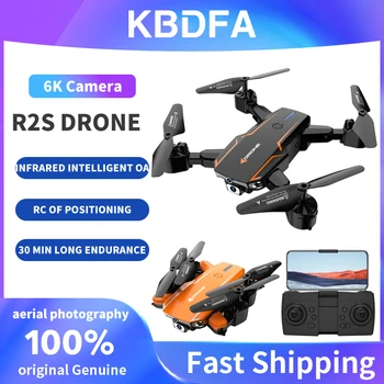 KBDFA R2S 4K HD Dual Kamera Drón Professzionális Optikai Áramlás Elhelyezése Quadcopter Akadály Elkerülése Dron RC Helikopter Játék
