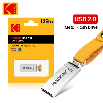 KODAK K122 Fém USB Flash Disk 64 GB 32 GB, 128 GB Memory Stick Pen drive-ok USB2.0 Pendrive Magas FlashDisk Memoria
