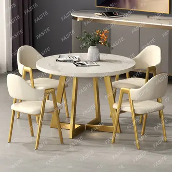 Kerek Meghatározott Asztalok Nappali Kihúzható Fehér Luxus Étkező Asztal Összecsukható Tér Megtakarítók Mesa Plegable Bútor WW50DT