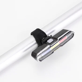 Kerékpáros Fény Kettős Színű Vízálló USB Újratölthető 500mAh Akkumulátor Bicikli Kerékpár LED-es Hátsó Lámpa Memória Funkció