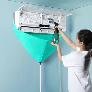Klíma tisztító eszköz szivárgó víz lelet víz táska fedelét lógó gép tisztítása védő vízálló burkolat