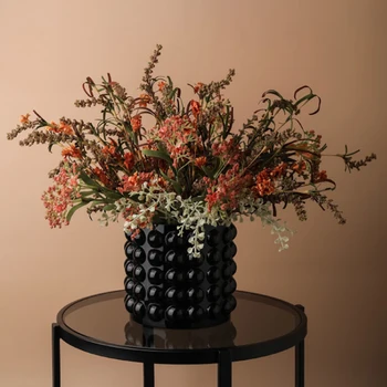 Kreatív Üveg Váza Buborékok Felszínén Dekoratív Pulton Virág Vázák Északi Szoba Dekoráció Fekete Átlátszó Növény Jogosultja