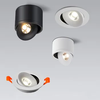 Két Különböző Modellek Felületre Szerelt, Valamint Beépített Szabályozható LED Mélysugárzók 7W9W12W15W18W20W 360° Állítható COB Mennyezeti Lámpa