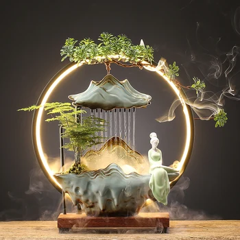 Kínai Füstölő Szantálfa Művészeti Zen Víz Tömjén Égők Áramló Víz Ramadan Vaporizador De Ervas Háztartás, Dekoráció