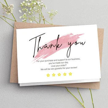 Köszönjük A vásárlást Kártya 50 Db Fehér Köszönöm Kártya Dicséret Címkék kisvállalkozások Dekoráció a Kis Bolt Ajándék Csomag
