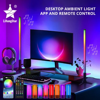 LED Bar RGB Pickup Ritmus Éjszakai Fény Zene Bluetooth ALKALMAZÁS Távirányító ágy mellett, Asztali Számítógép, Játék, TV Hangulat Fény