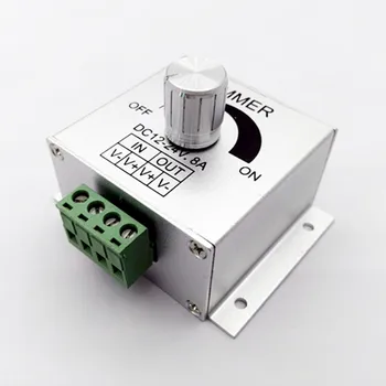 LED DIMMER 12V 8A PIR Érzékelő LED Szalag Dimmer Kapcsoló Fényerő Állítható Vezérlő 5050 3528 egyetlen színes szalag