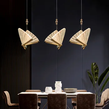 LED-Modern pillangó kristály éjjeli csillár lámpa luxus egyszerű étterem, konyha lámpa folyosó lépcsőház művészeti kis