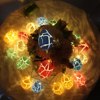 LED-es Repedés Tojás fényfüzér Húsvéti Dekoráció Otthon Nyúl, Tojás LED Szalag Lámpa DIY Nyuszi Tojást Gyerekek Ajándékokat, karácsonyi fények