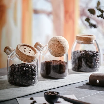 Lezárt üveg üveg üveg kávébab tároló üveg tea jar háztartási multifunkcionális élelmiszeripari tároló edény