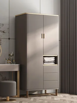 Luxus szekrény, hálószoba, háztartási modern, egyszerű Skandináv két ajtó tároló fém tolóajtó tároló szekrény