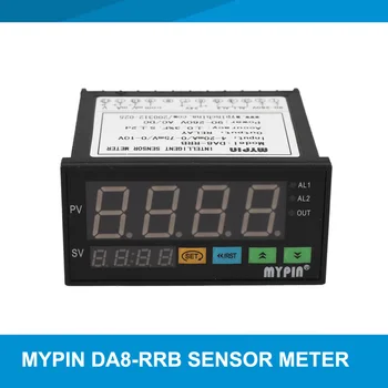 MYPIN DA8-RRB Intelligens Érzékelő, Mérő Kijelző Vezérlő Bemenet 0-75MV/4-20 MA/0-10V 2 Riasztás Relé Kimenet