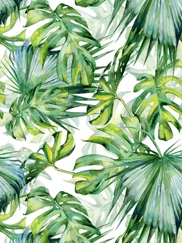 Meghámozzuk, Majd Bottal Cserélhető Palm Leaf Öntapadós Tapéta Prepasted Vízálló Háttérkép Az Étterem Fali Matricák Decortion