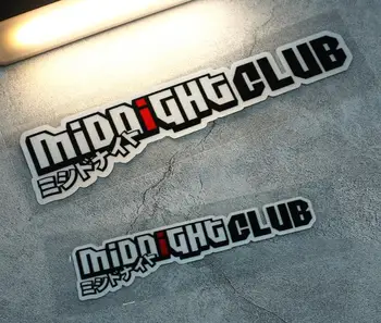 Midnight Club Japán Drift Matrica Japán JDM Autó Matricák Fényvisszaverő Vinil-Racing Matricák Auto Ablak Dekoráció
