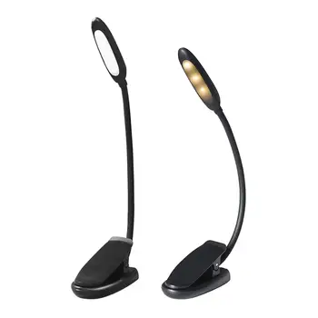Mini LED-es asztali Lámpa Olvasó szem Védelme USB Újratölthető Klip könnyű Olvasmány az Office Hálószobás Otthon Kollégiumi Éjjeli