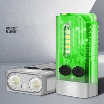 Mini hordozható lámpa, magas fényerő 1000LM munka fény USB-C töltés csengő zseblámpa