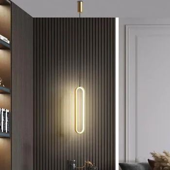 Modern Minimalista LED Medál Lámpa Csillár Hálószoba Konyha Sziget Nappali Arany Fekete Lógó Lámpa, Dekorációs Fényezés