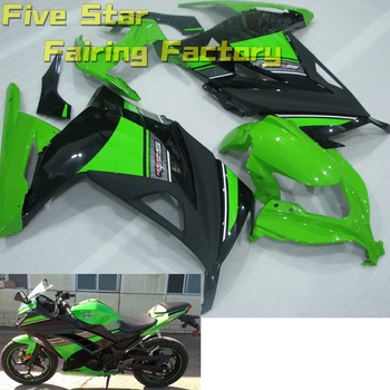 Motoros Spoiler Készlet Kawasaki Ninja 300 EX300 EX 300 Ninja300 2013 2014 2015 2016 2017 Injekció Penész Karosszéria Zöld Fekete