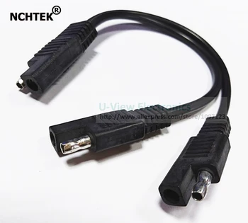 NCHTEK FEKETE 1 2 SAE Hosszabbító Kábel Adapter Csatlakozó 2Pin Quick Connect húzza ki a Dugót Arról, 30CM / 1DB