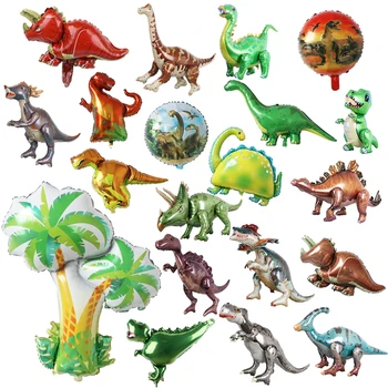 Nagy 4D Dinoszaurusz Fólia Lufi Dzsungel Állat kisfiú, Szülinapi Parti Dekorok Jurassic Standind Sárkány Gyerek Játékok, Légi Globos