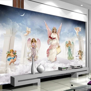 Nagy Egyéni Háttérkép, 3d Falfestmények Európai Álom olajfestmény, Szentek, Angyalok, Gyerek Szoba, nappali, TV Hátteret Fal 3d háttérképek