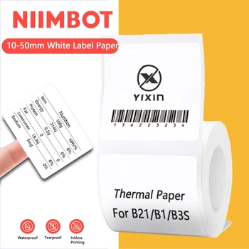 Niimbot B21 Címkék, Öntapadó Fehér Matricák B1 B3S Termikus Címke Papír Kategória Ruházat Tag Ár Logó Vízálló Papír
