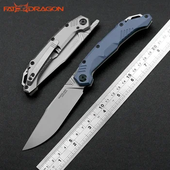 Nimoknives & Fatdragon Eredeti tervezési külső zseb gyorsan nyitható rugós kést CPM-35VN penge G10/ Ágynemű + Titán kezelni
