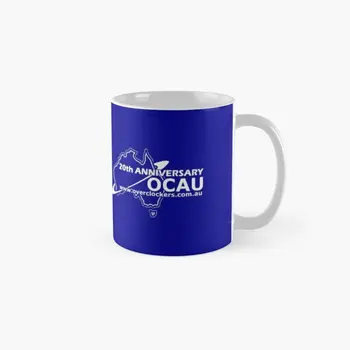 Ocau 20 éves Évfordulója-Kék, Dupla Kijelölt Bögre Kép nyomtatása Ajándékok Tea Design Drinkware Kép Egyszerű Kávé Kezelni Kerek Fotó