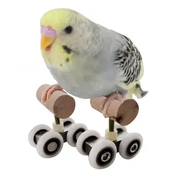 Papagáj Mini Görkorcsolya Dupla Sorban Játék Pet Intelligencia Képzés Kellékek