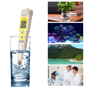 Pen-típusú pH Mérő Hőmérséklet pH-Teszt Pen Digitális LCD pH Teszter Nagy Pontosságú Víz Minőség Érzékelő