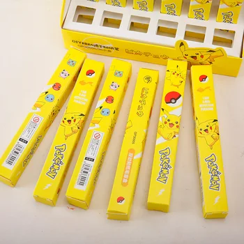 Pokemon Rajzfilm Kawaii Gel Pen 0,5 mm Aranyos Álló Kellékanyagok Irodai Kiegészítők Pikachu Toll Childern tanszerek Gyerek Játékok