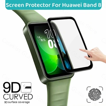 Puha Üveg Huawei Zenekar 8 7 Teljes Borító képernyővédő fólia 9D Ívelt Film huawei band8 band7 Smartwatch Tartozékok