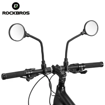 ROCKBROS Kerékpár Kerékpár Tükör 360 ° Állítható HD Akril Perc felszíni Elektromos Moto segédmotoros kerékpár Visszapillantó Tükör Kerékpár Kiegészítők