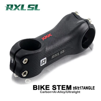 RXL SL Kerékpár Kormány Szár 6/17 Mértékben 31.8 mm 3K Matt MTB Szén Táblázat Szár Kerékpár Kiegészítők 70/80/90/100/110/120/130mm