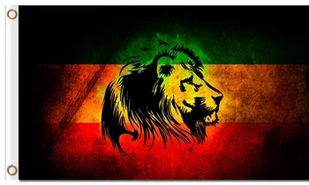 Rasztafári Király Oroszlán Rasta Életem a reggae színek zászlók 90x150cm